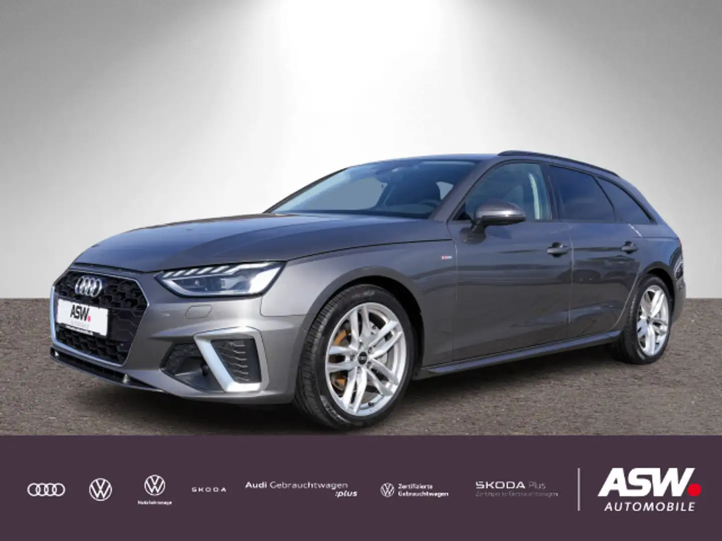 Audi A4 S line 40TDI quattro Stronic 360° AHK Gris - 1