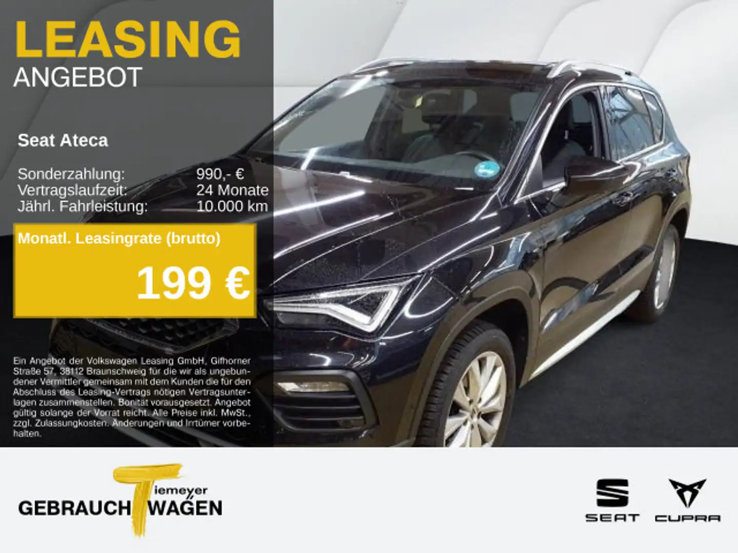 SEAT Ateca 1.5 TSI DSG X-PERIENCE SIDE-ASSIST PARKLEN Schwarz - 1