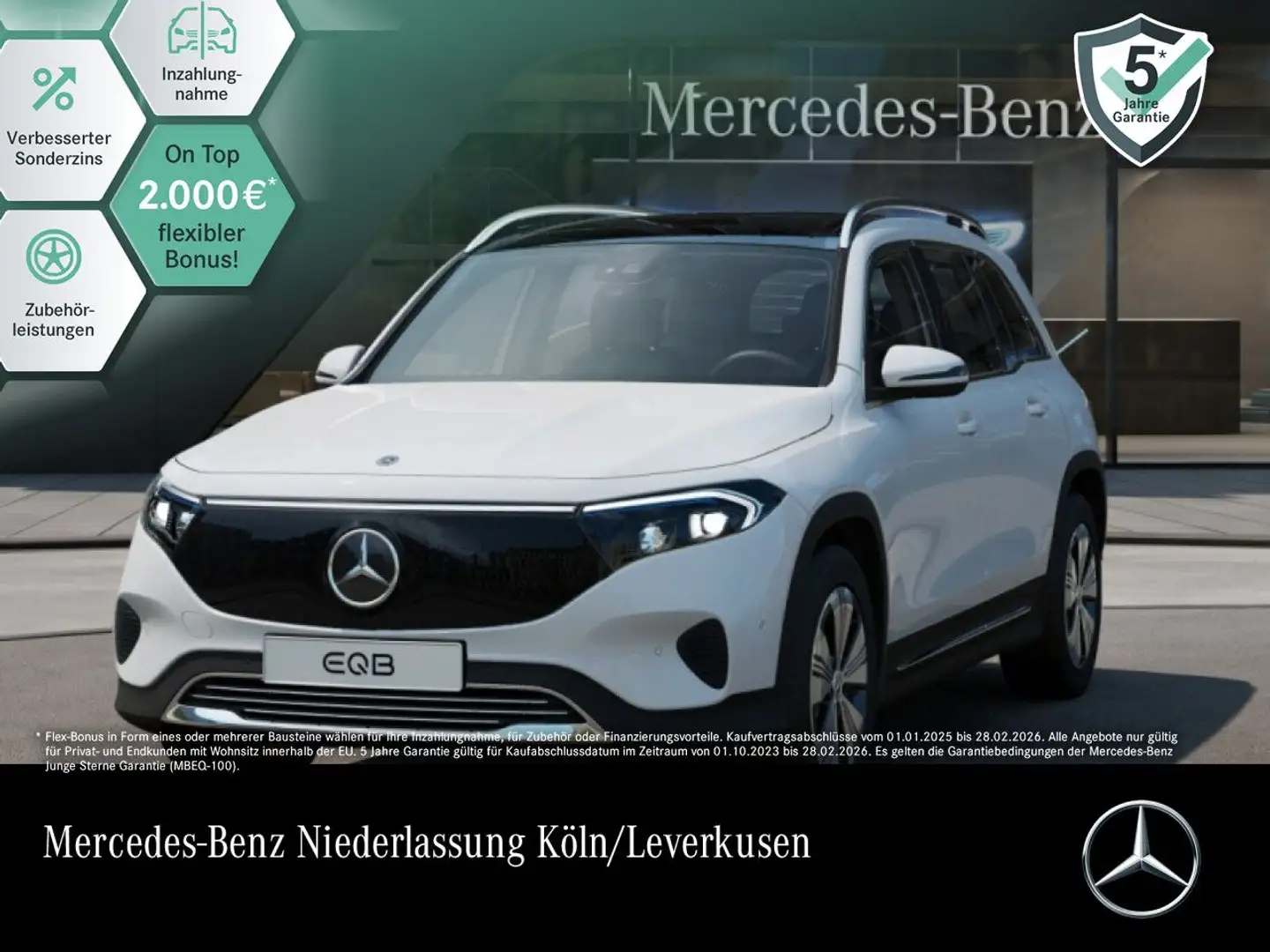 Mercedes-Benz EQB 300 4M PROG+ADVANCED+PANO+KAMERA+SPUR Weiß - 1
