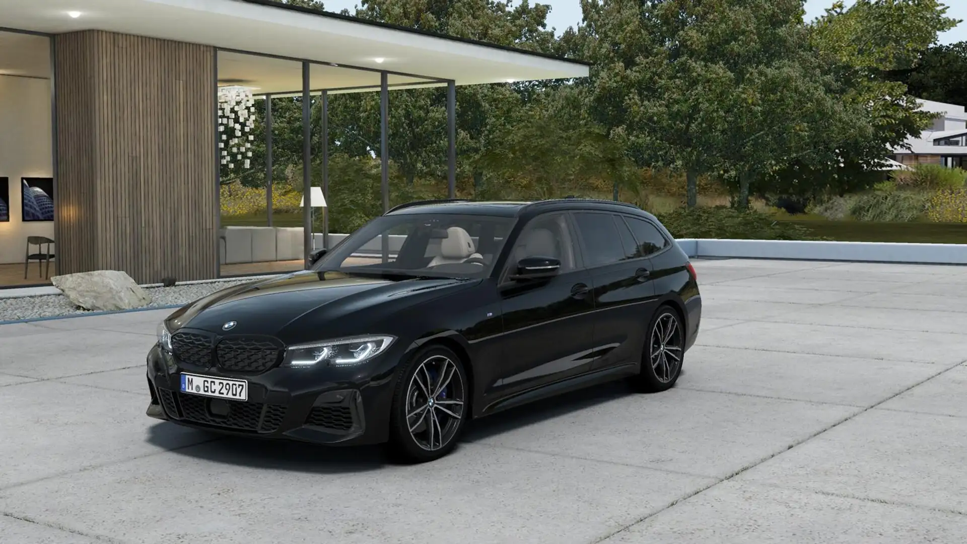 BMW 340 xDRIVE TOURING/SHADOW/LSR/ACC/HuD/PANO/KAM Schwarz - 1