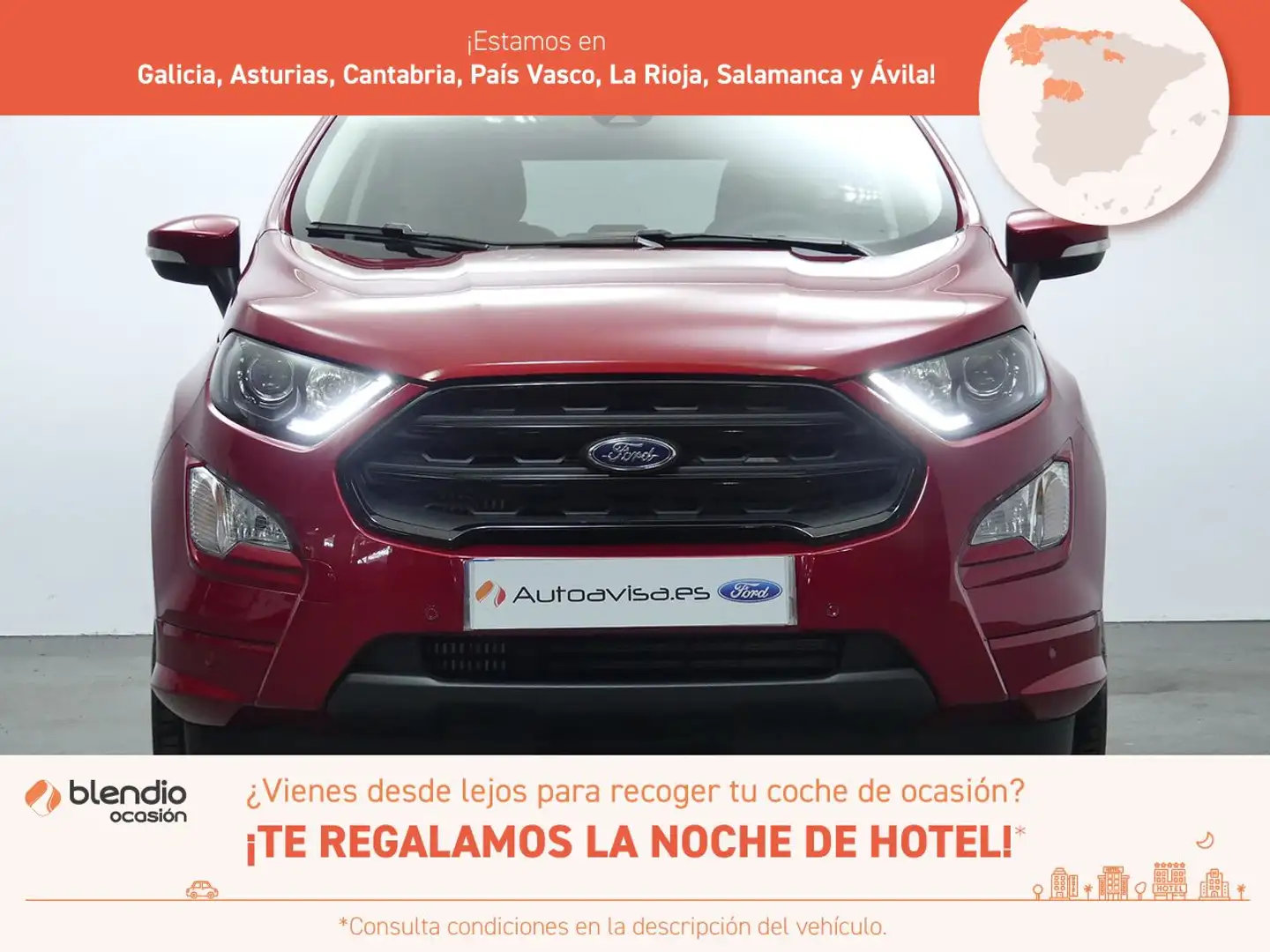 Ford EcoSport 1.0T ECOBOOST 92KW ST LINE 125 5P Rood - 1