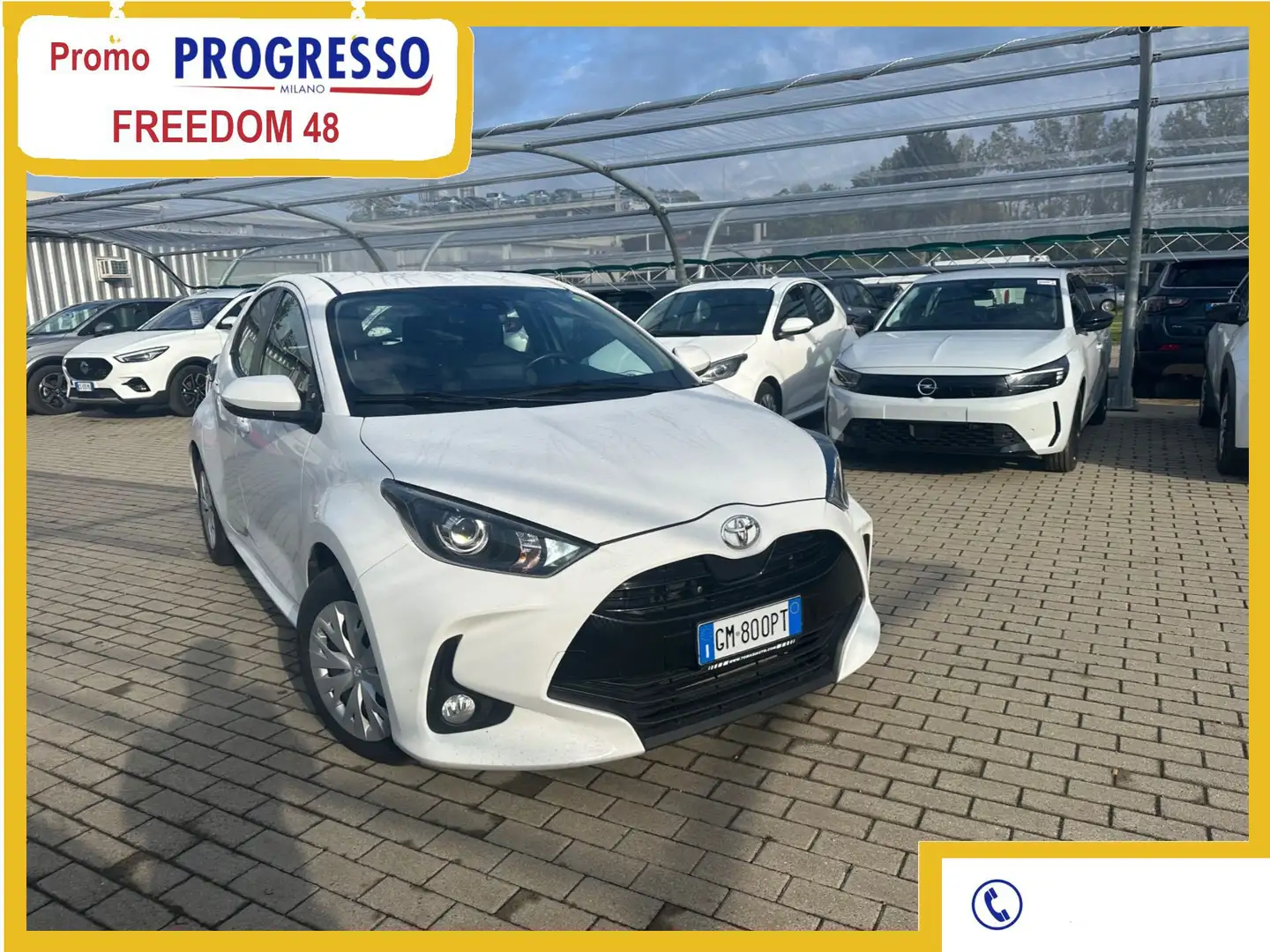 Toyota Yaris Yaris 1.0 5 porte Active Bianco - 1