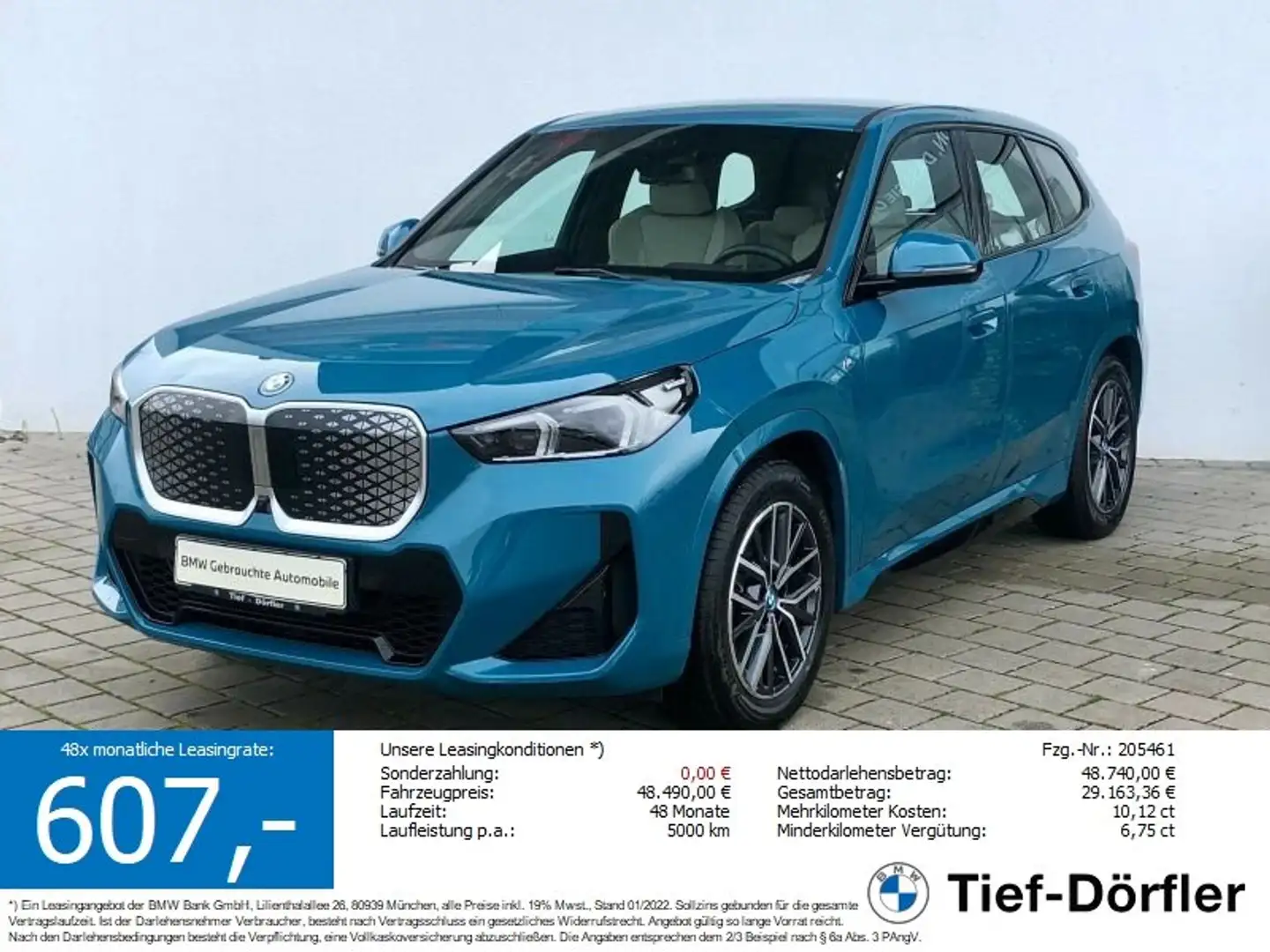 BMW iX1 xDrive30 M Sport AHK/360/LED+/HUD/K-ZUG Blau - 1