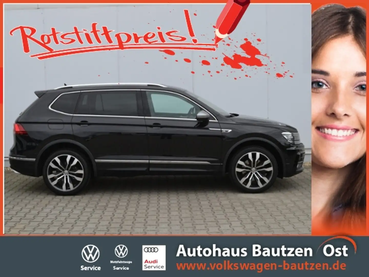 Volkswagen Tiguan Allspace 2.0 TDI 240 PS 4M DSG R-Line/HL/AHK/20-ZOLL+DCC/L Noir - 1
