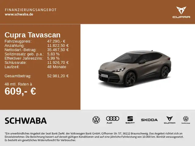 CUPRA Tavascan Endurance 210 kW (286 PS) 77 kWh