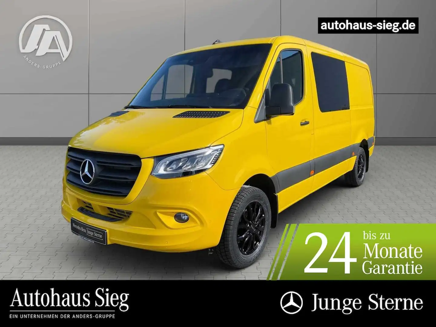 Mercedes-Benz Sprinter 315 Mixto L2H1 Distro*AUT*LED*AHK 2.8t Jaune - 1