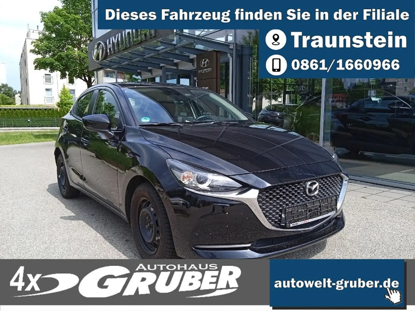 Mazda 2 SKYACTIV-G 90 M HYBRID ADVANTAGE Zwart - 1