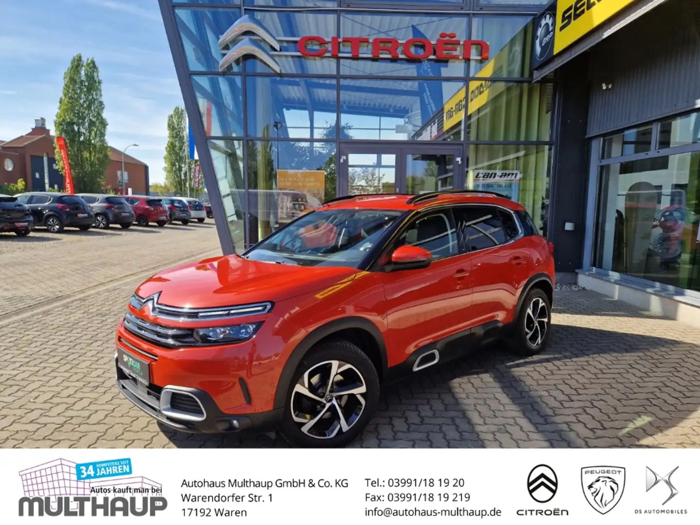 Citroen C5 Aircross Shine PureTech 180 EAT8 LED SHZ Navi Orange - 1