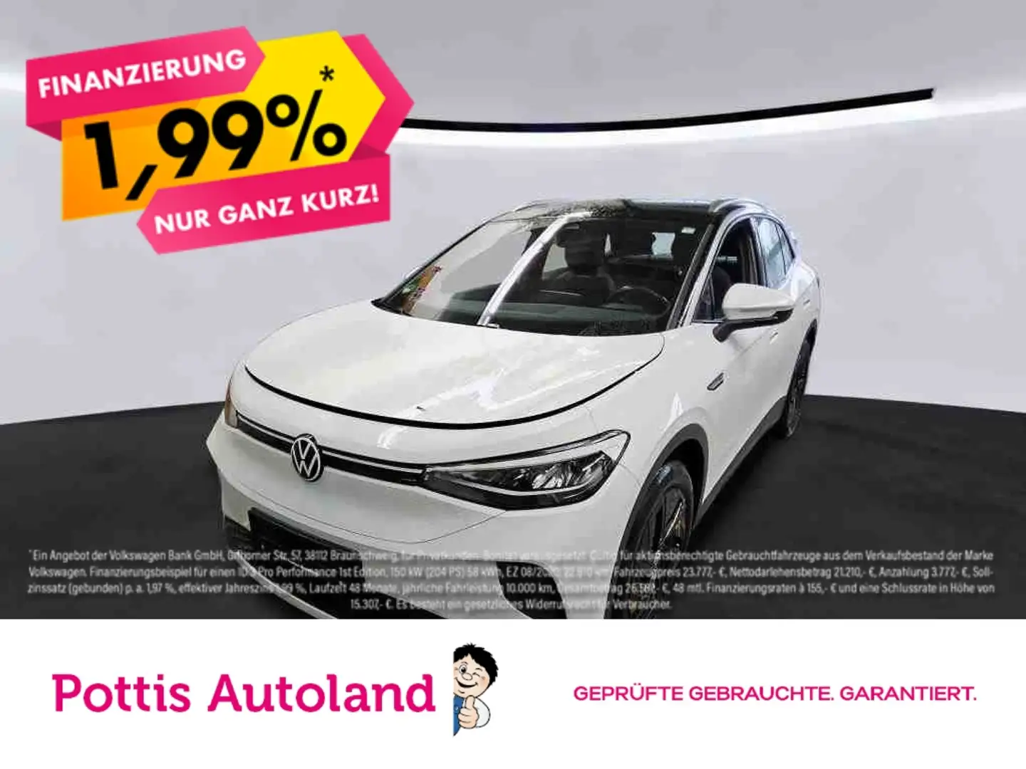 Volkswagen ID.4 PRO PERFORMANCE NAVI AHK KLIMA SHZG Weiß - 1
