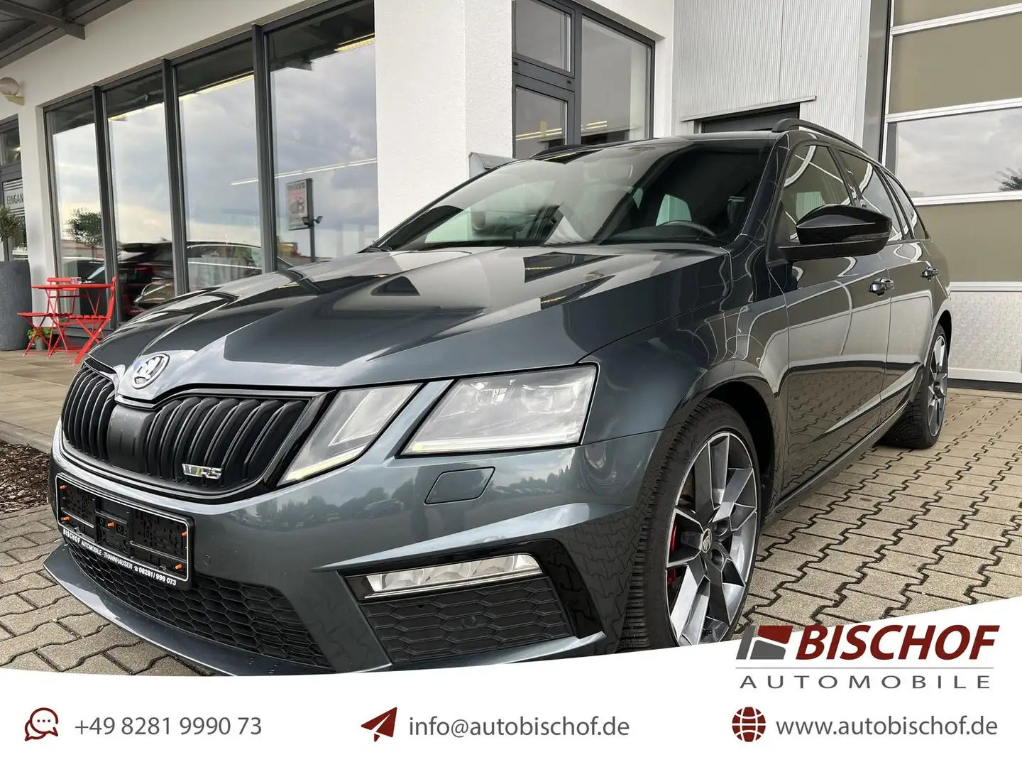Skoda Octavia RS 2.0 TDI DSG AHK Leder Navi CarPlay Grau - 1