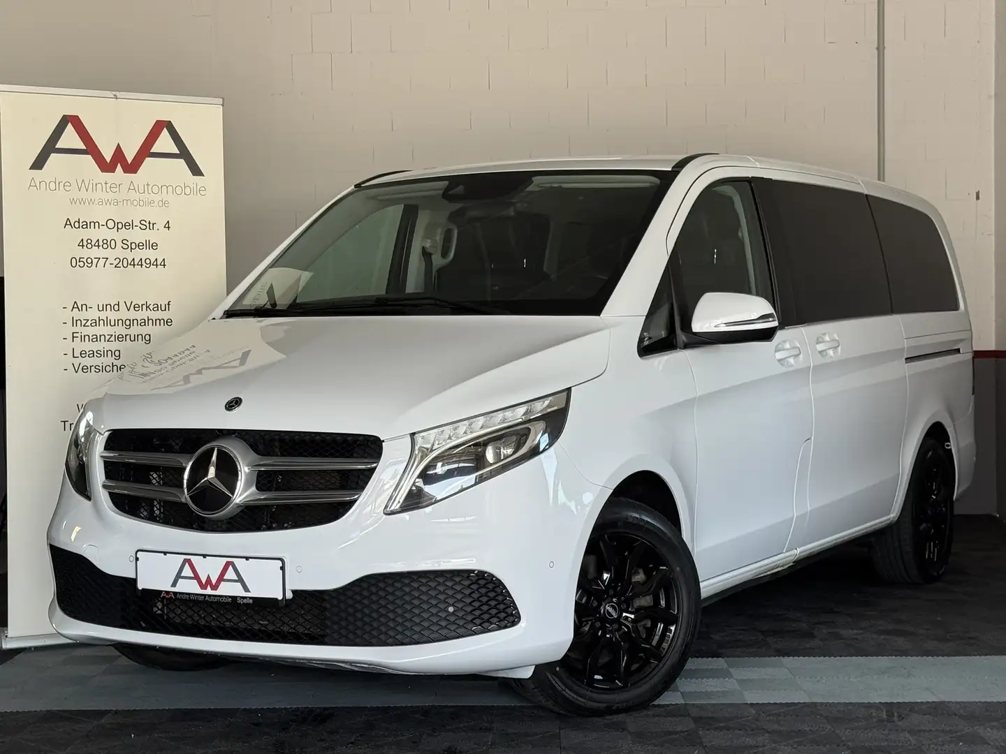 Mercedes-Benz V 300 d lang 7-Sitze Leder LED ACC Ambiente Kam. Blanc - 1