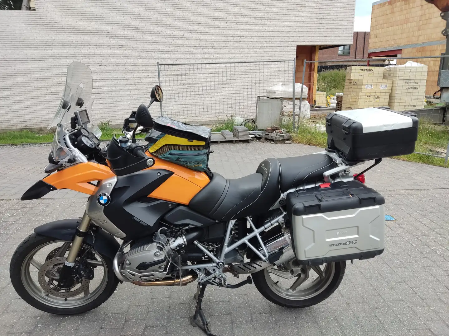 BMW R 1200 GS 2008 Vario koffers GPS tanktas Jaune - 1