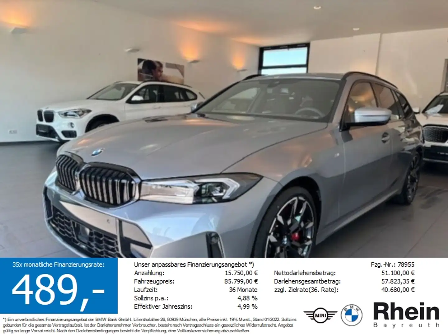 BMW 330 d xDrive Touring M Sportpaket Grau - 1