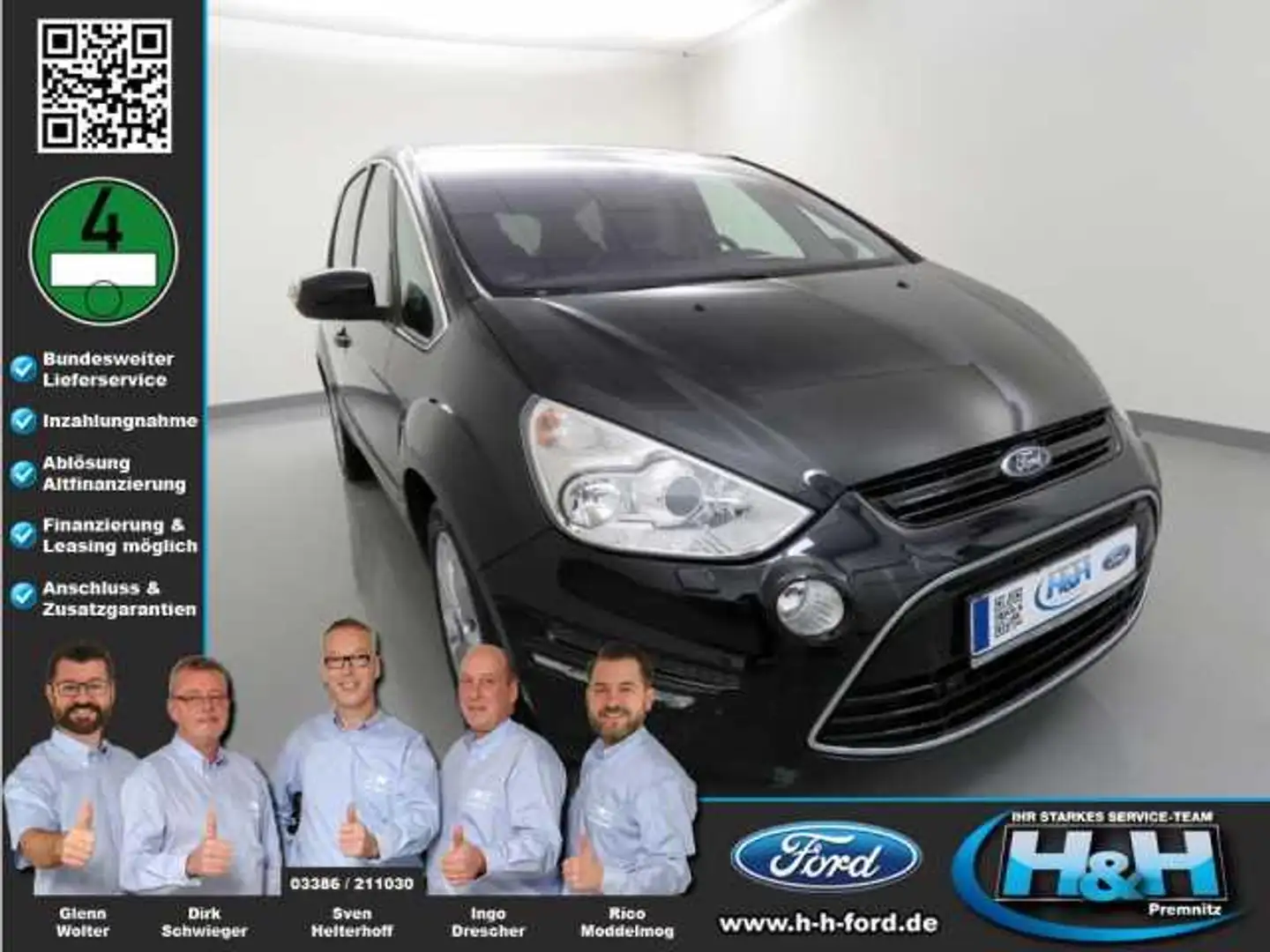Ford S-Max 1.6 TDCi Business Ed. 7Sitze+AHK Schwarz - 1