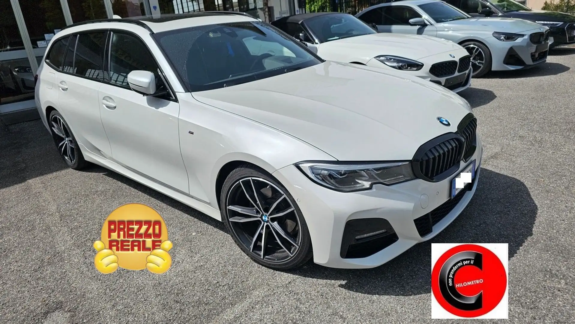 BMW 320 320d Touring Msport auto LASER TETTO HEAD UP KEYLE Weiß - 1