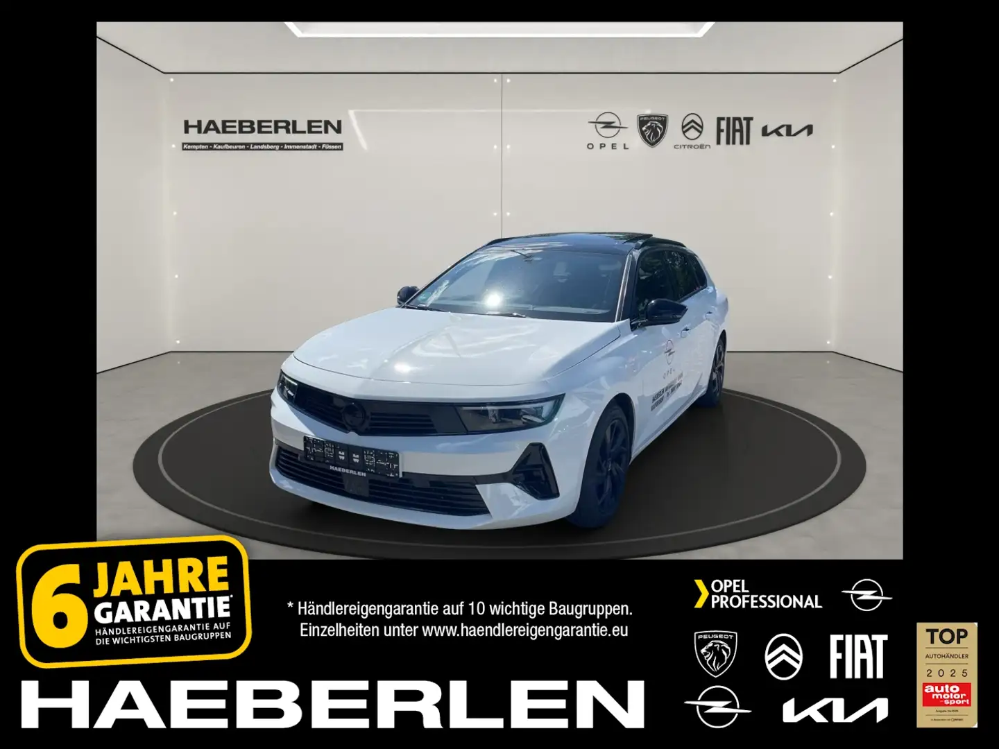 Opel Astra ST 1.2 Turbo GS *Glasdach+Sitzheiz.+AHK* Blanc - 1