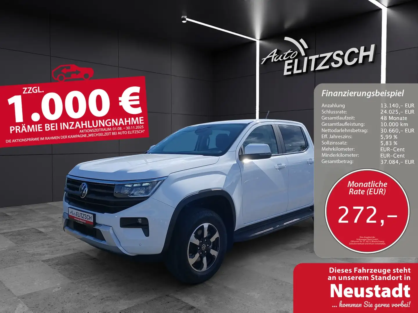 Volkswagen Amarok TDI Life DSG 4M LED AHK AID SITZH. Weiß - 1