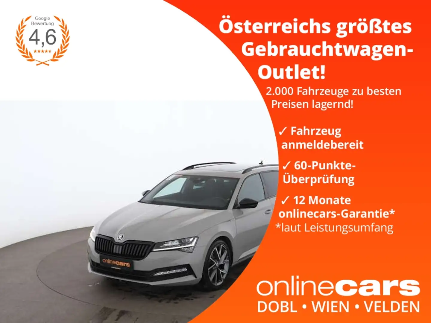 Skoda Superb Combi 2.0 TDI Sportline Aut MATRIX AHK SKY Grau - 1