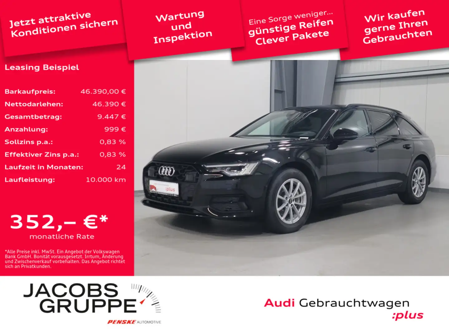 Audi A6 Avant 40 TDI advanced Matrix-LED*Head-up*ACC Schwarz - 1