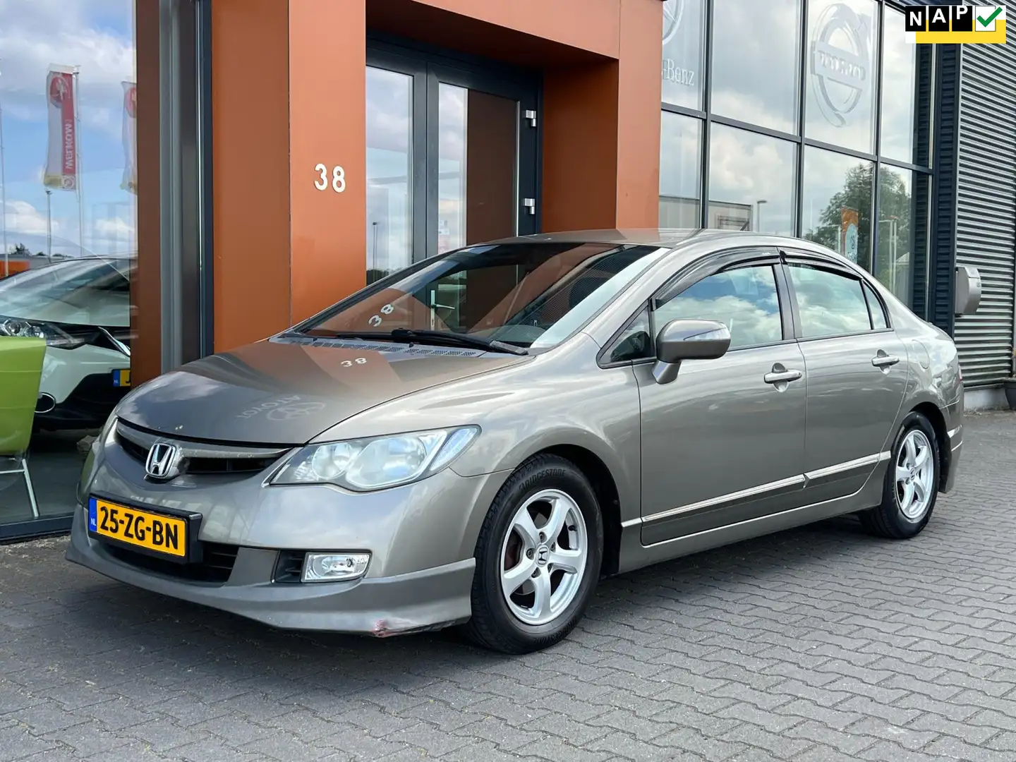 Honda Civic 1.3 Hybrid|Clima|Cruise|Stoelverw.|Cam.|Nwe accu Grijs - 1