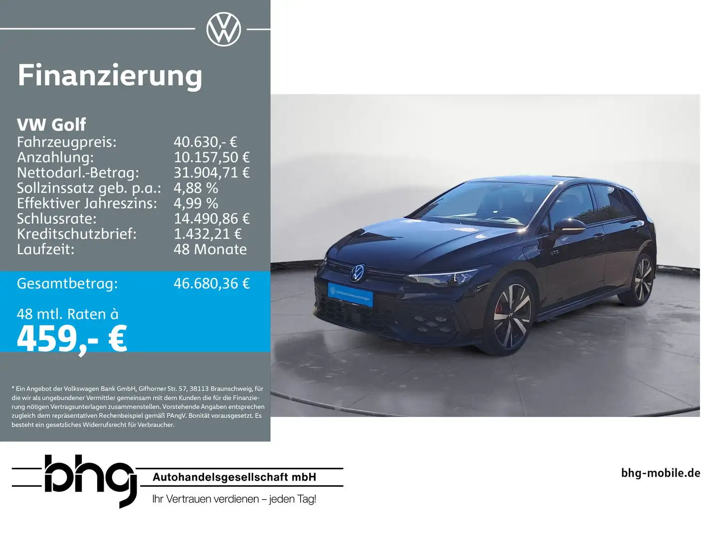 Volkswagen Golf GTE GTE 1.5 eHybrid DSG Leder, IQ-Light, Pano-D Schwarz - 1