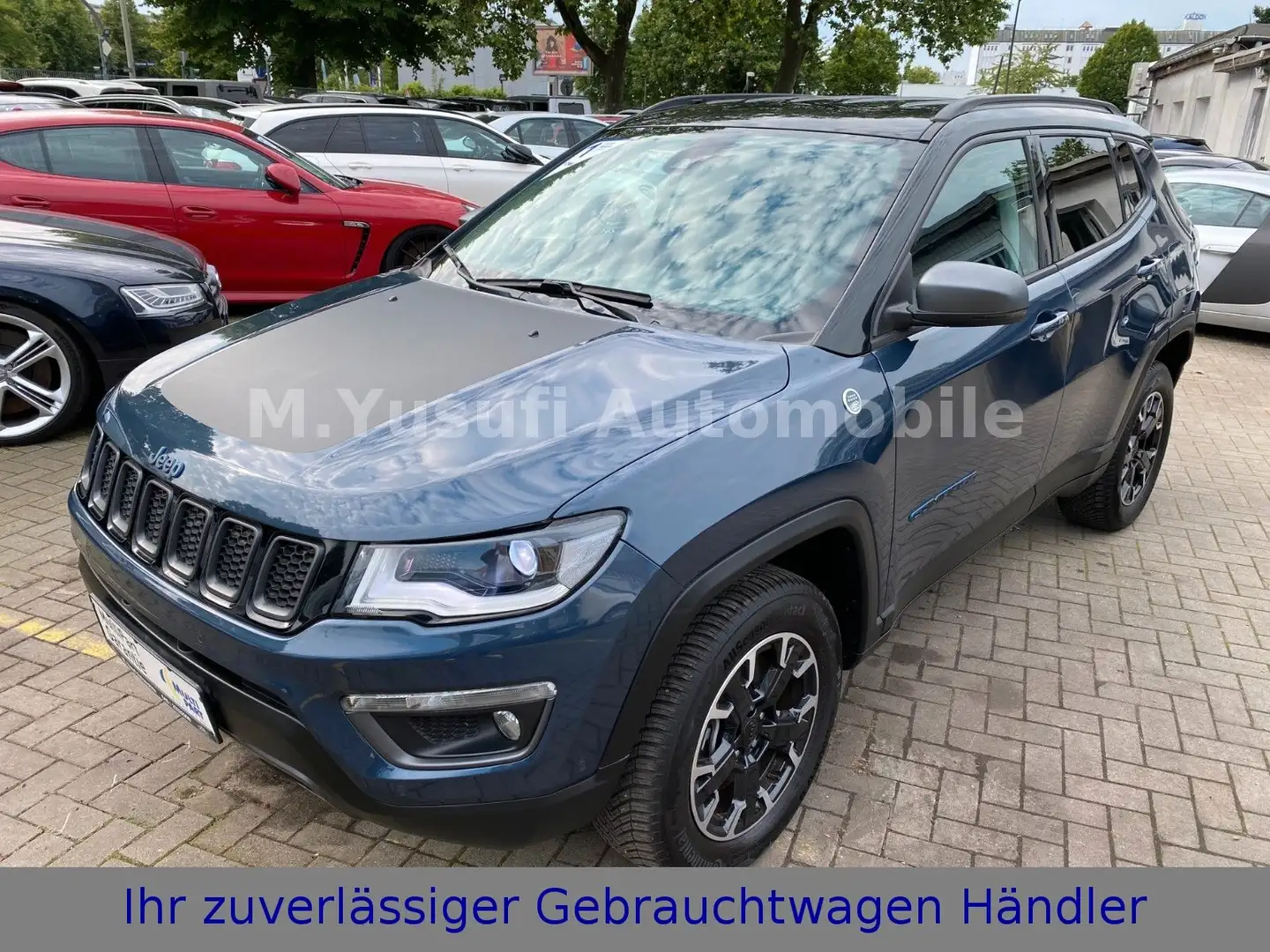 Jeep Compass COMPASS 1.3 4xe TRAILHAWK LED|NAVI|LEDER|AHK|CAM Bleu - 1