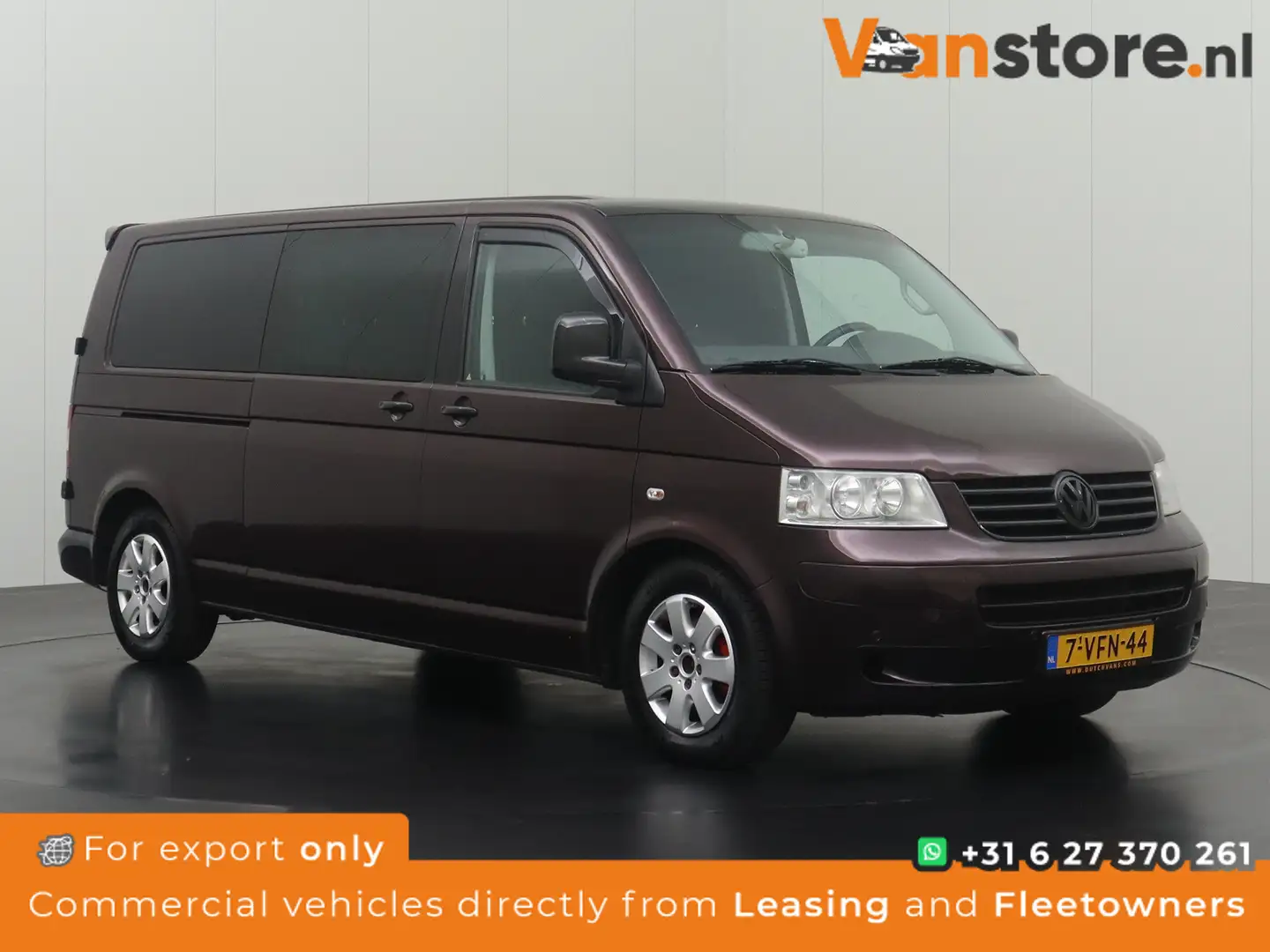 Volkswagen T5 Transporter 2.5TDI 130PK Lang Dubbele Cabine | Airco | Trekhaa Brun - 1