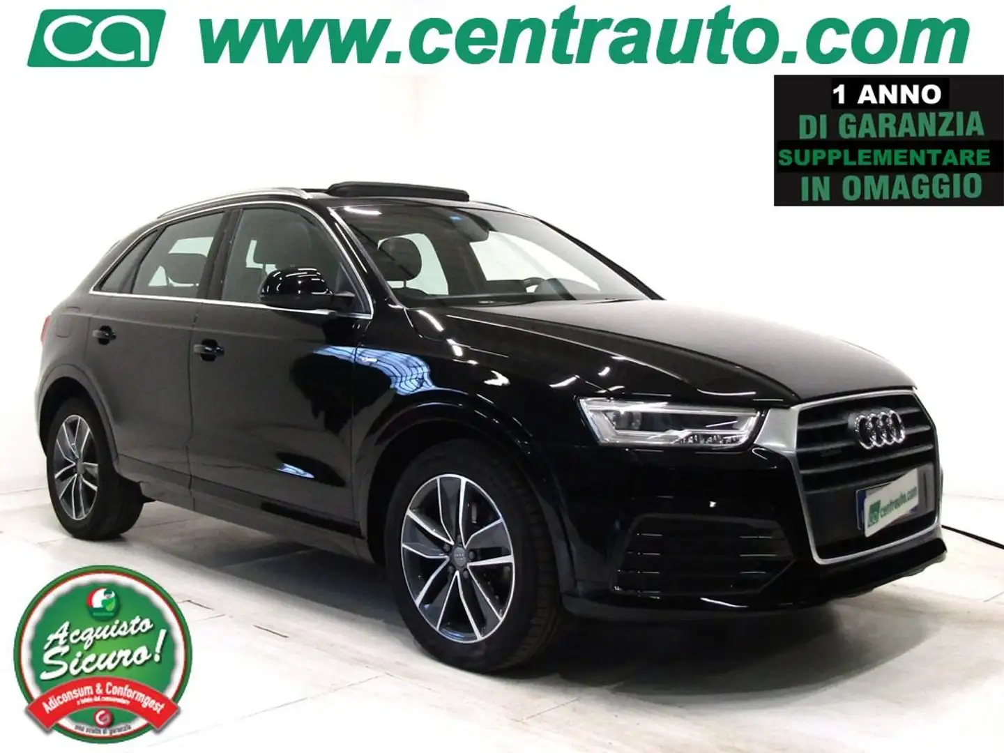 Audi Q3 2.0 TDI quattro S tronic S line * TETTO APRIBILE * Schwarz - 1