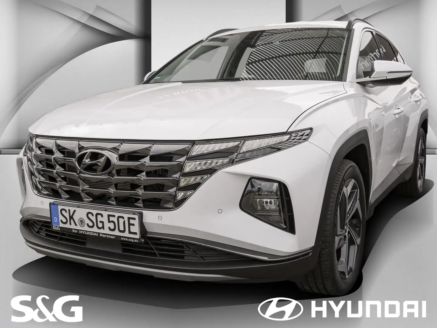 Hyundai TUCSON Plug-In Hybrid+Allrad+Assistenten+sofort Blanc - 1