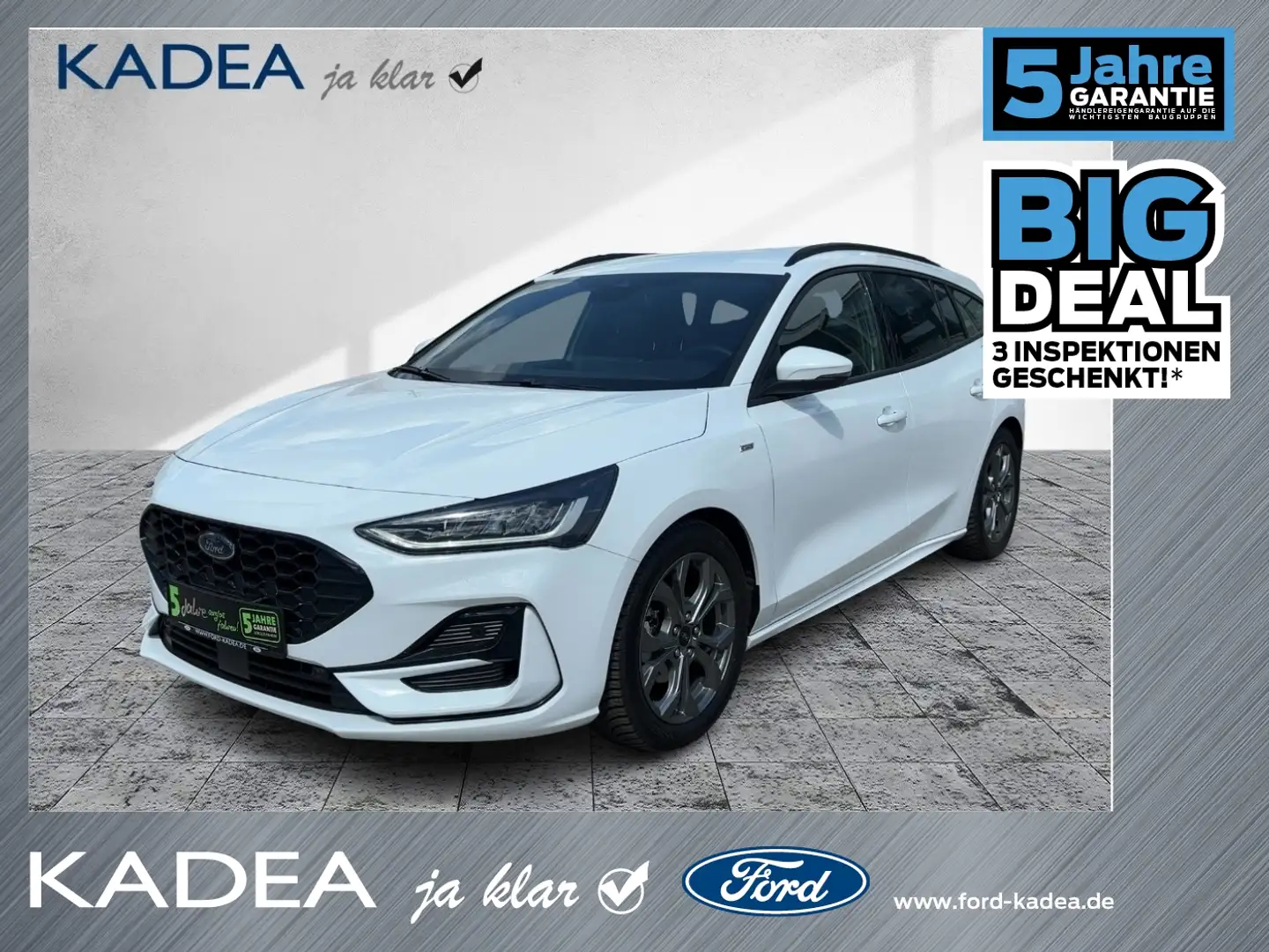 Ford Focus Turnier EcoBoost ST-Line ACC*KAM*SHZ*TWA Weiß - 1