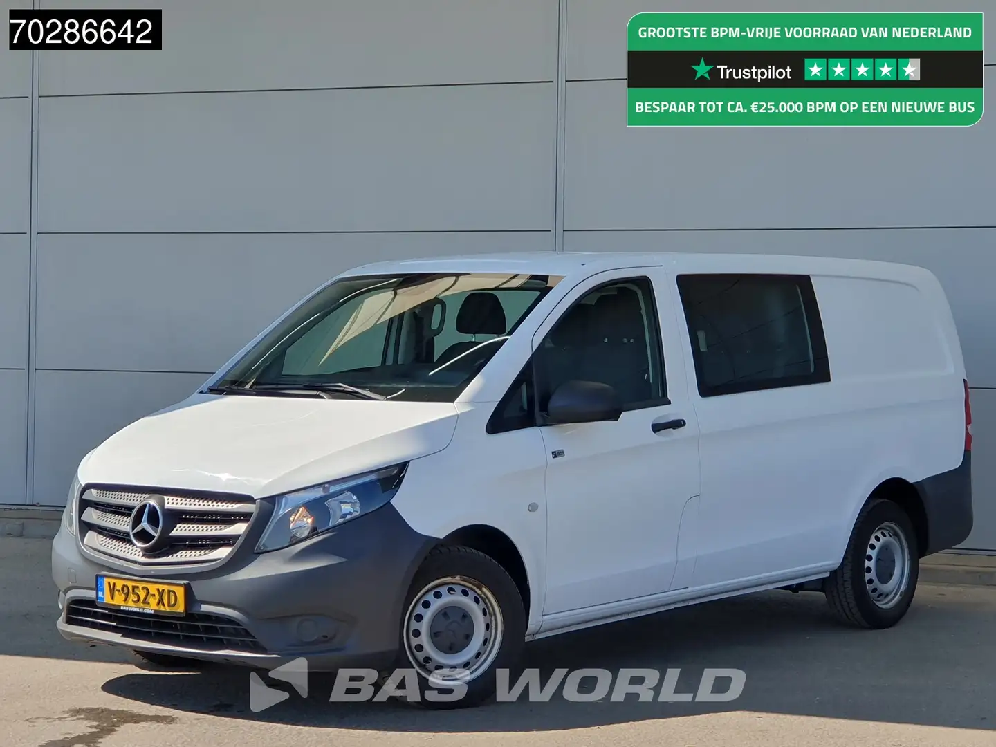 Mercedes-Benz Vito 109 Dubbel Cabine L2H1 Trekhaak Airco Euro6 DC Dok Wit - 1