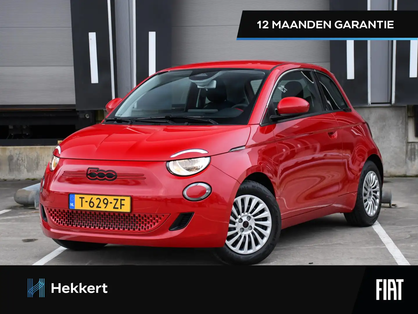 Fiat 500e RED 24 kWh 95pk Automaat 40KM! | NAVI | DAB | USB Rouge - 1