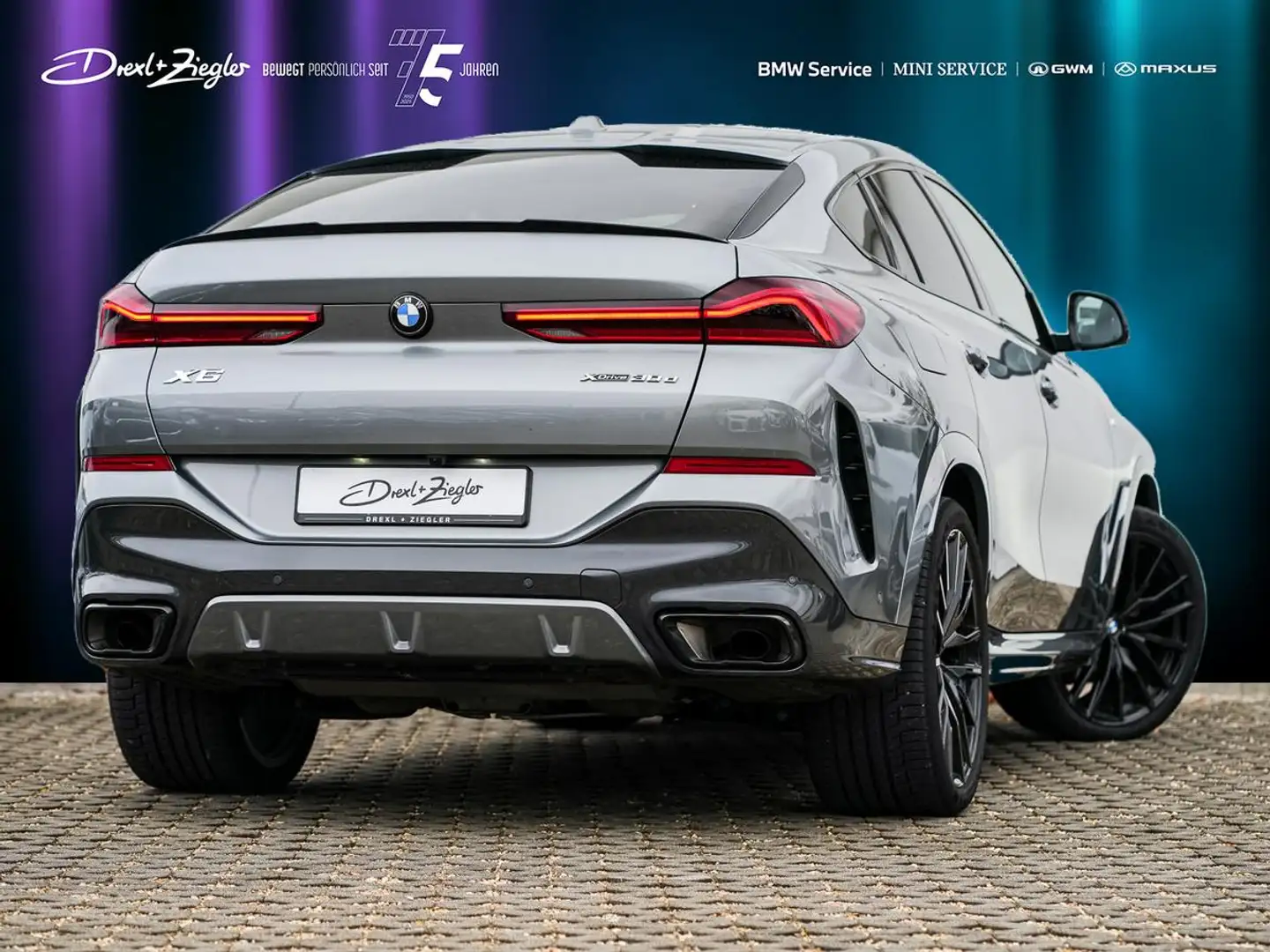 BMW X6 xDrive30d M Sport PRO 22 ACC 2-ALuft PANO 360 Grau - 2
