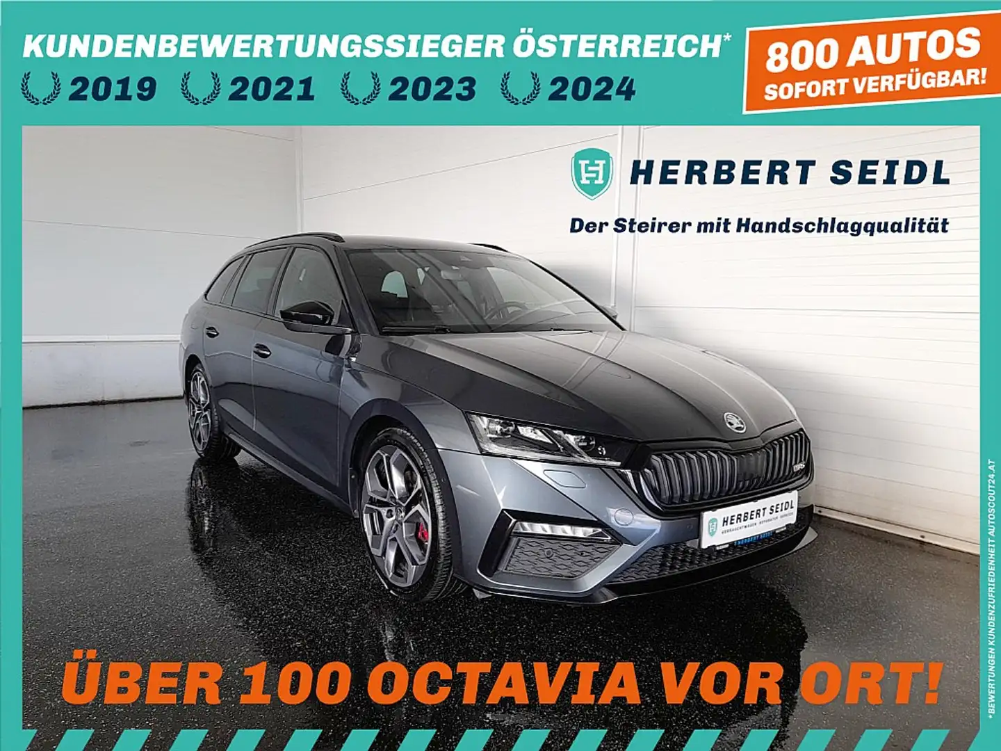 Skoda Octavia Combi RS PLUS 4x4 2,0 TDI DSG *19 ZOLL / RS-EXK... Grau - 1