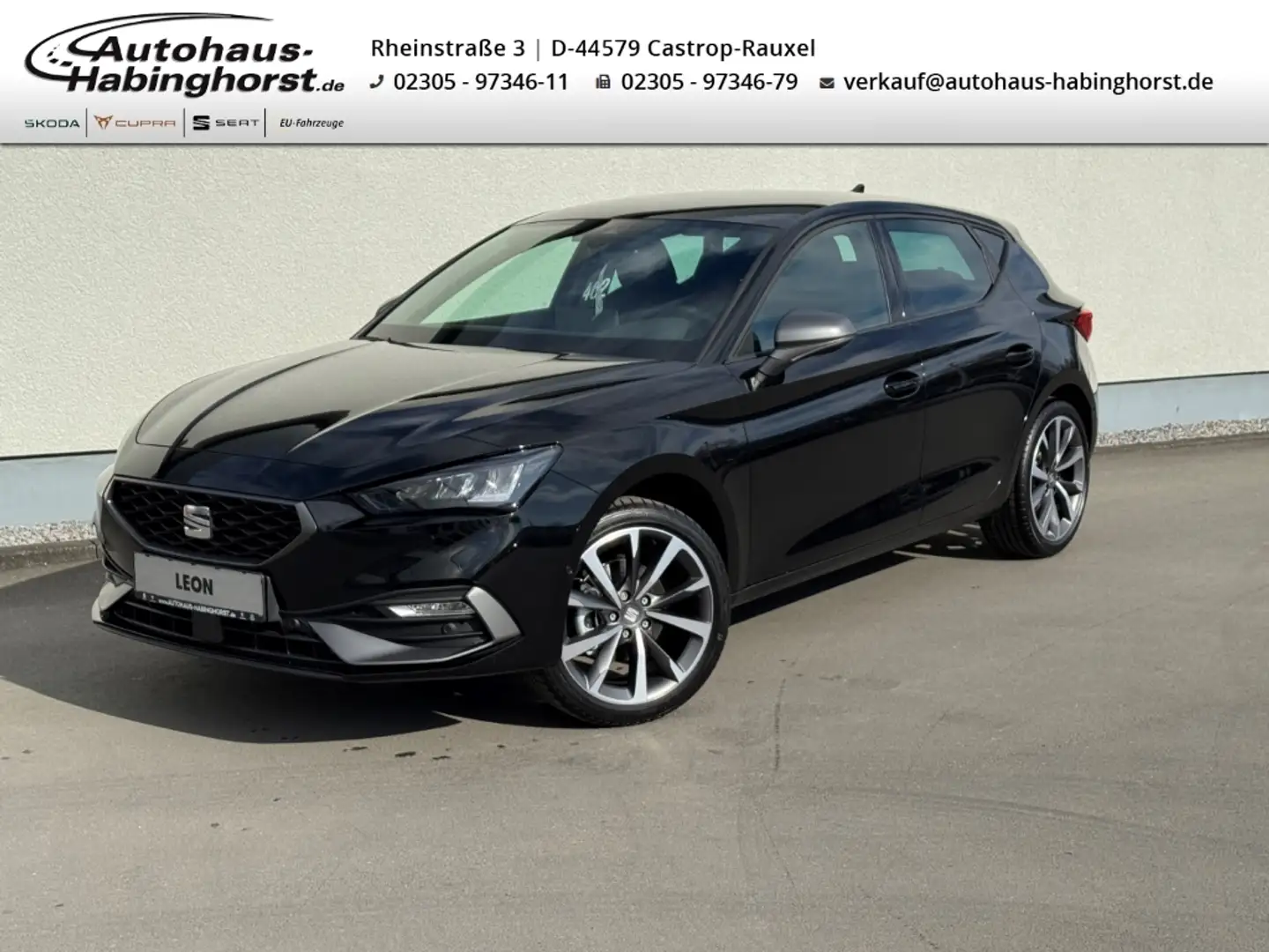 SEAT Leon 2.0 TDI DSG FR Navi ACC PDC SideAssist 18Alu Schwarz - 1