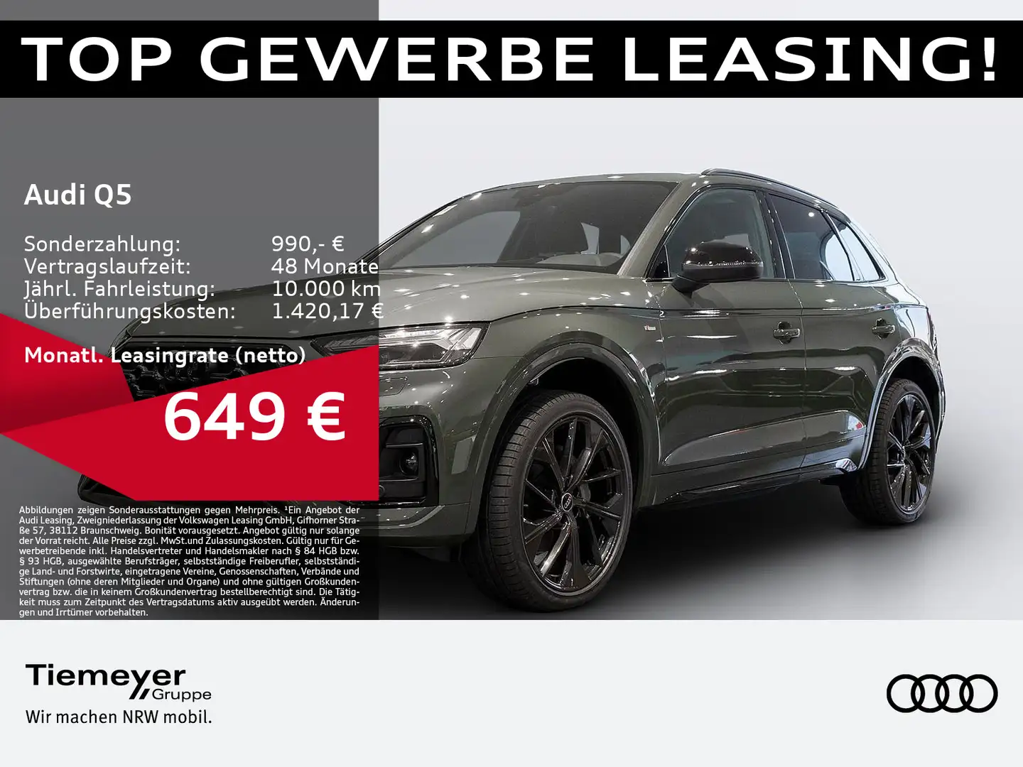 Audi Q5 40 TDI Q S LINE AHK MATRIX PANO Grün - 1