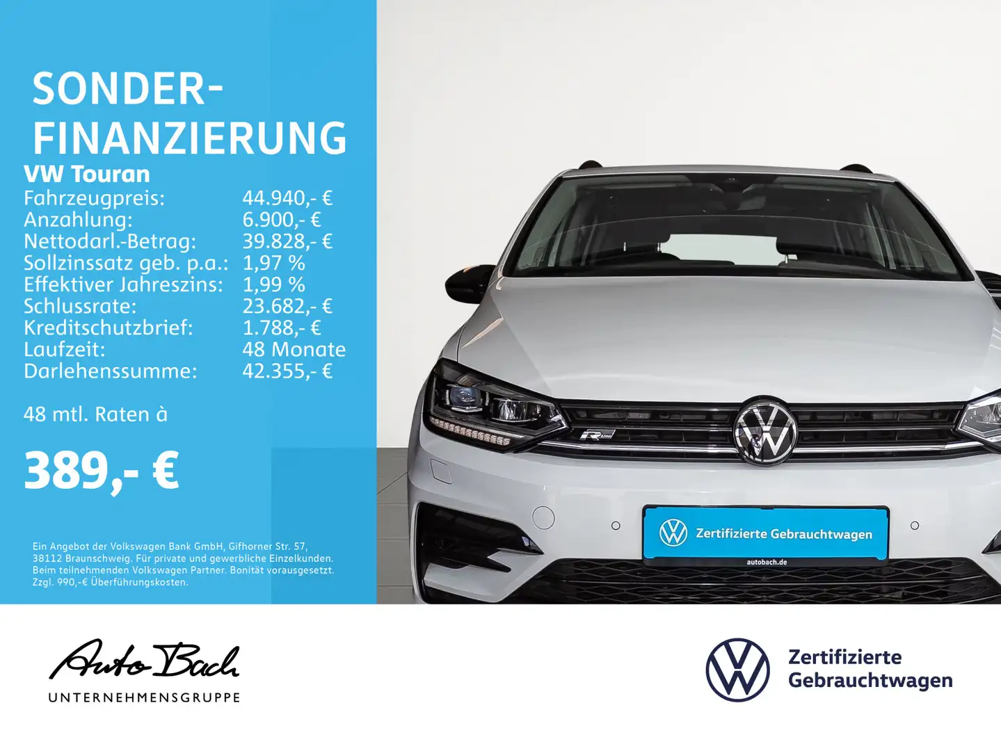 Volkswagen Touran 2.0 TDI "Black Style" DSG Navi LED Standh Blanco - 2
