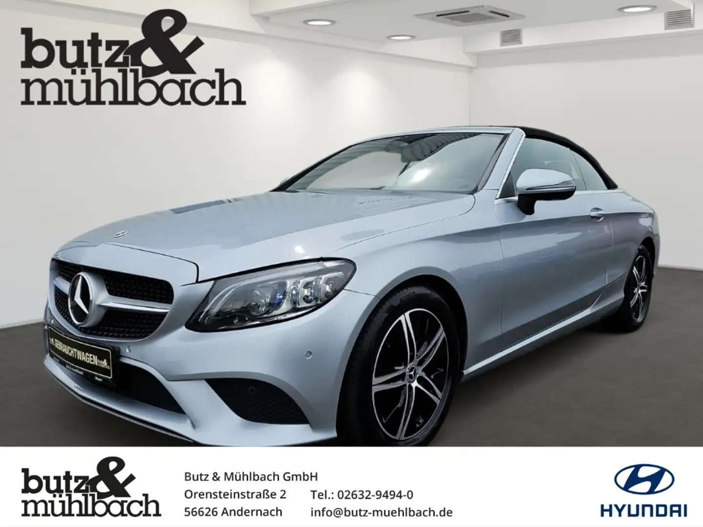 Mercedes-Benz C 180 -Klasse Cabrio EU6d MULTIBEAM Argent - 1