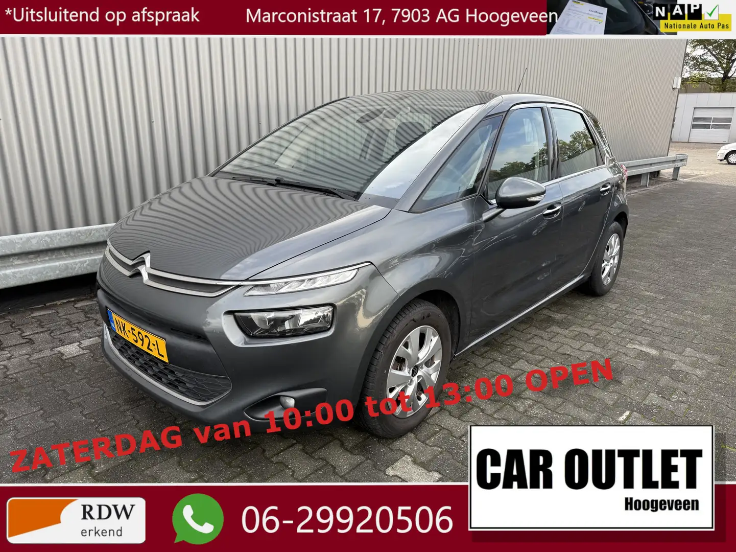 Citroen C4 Picasso 1.6 VTi Intensive Clima, Navi, LM, Cruise, nw. APK Gris - 1