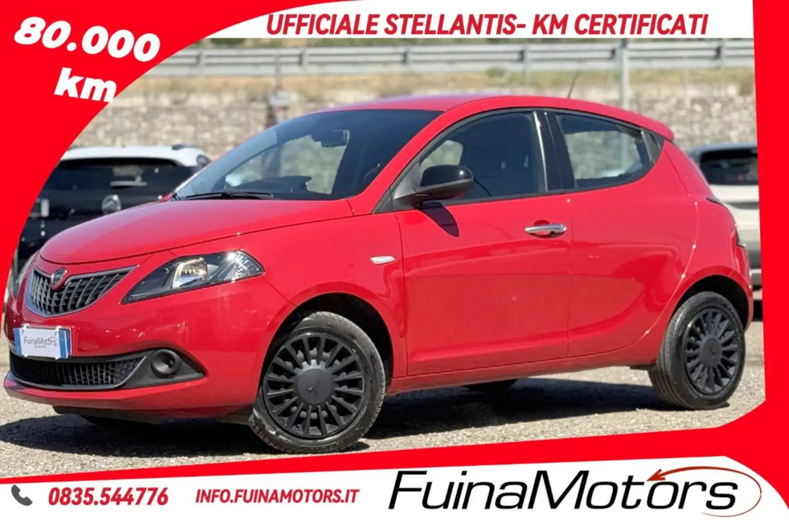 Lancia Ypsilon 1.0 FireFly 5 porte S&S Hybrid Ecochic Silver Rosso - 1