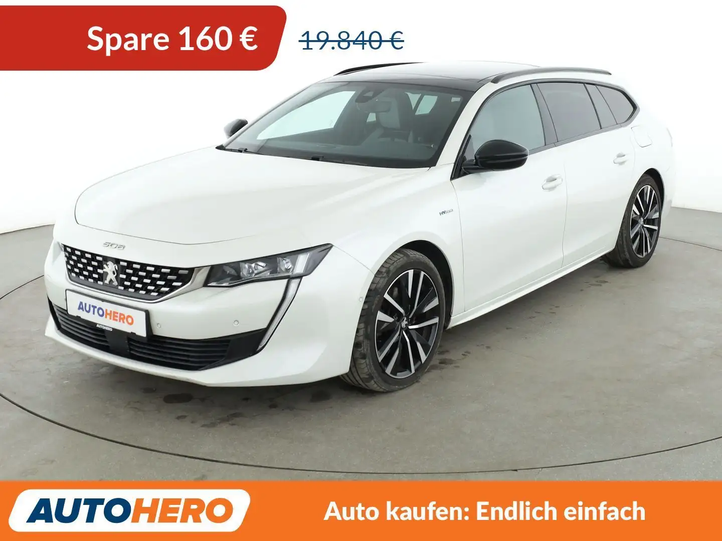 Peugeot 508 1.6 Hybrid 225 GT Aut.*NAVI*CAM*VC* Weiß - 1