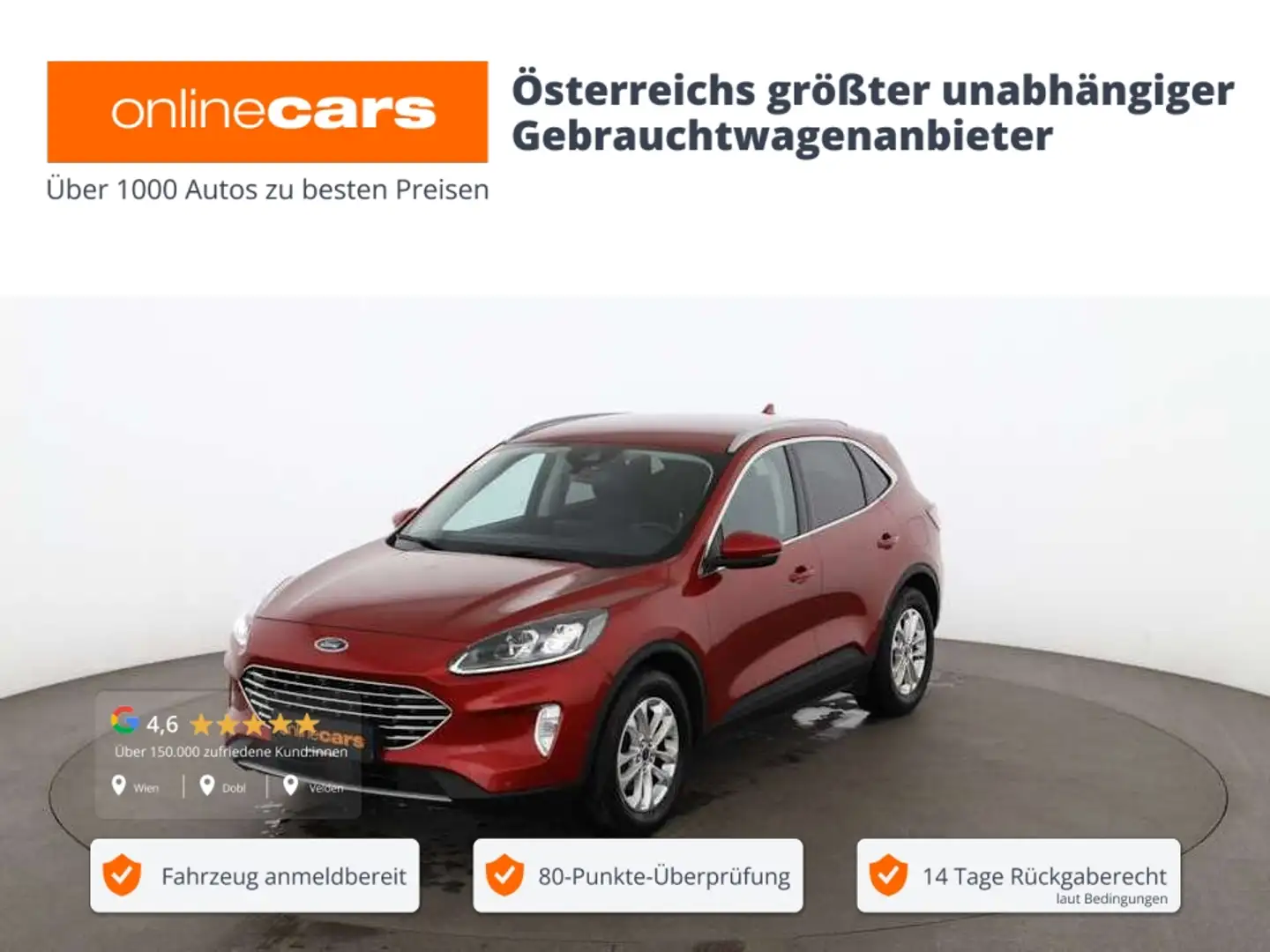 Ford Kuga 1.5 EcoBlue Titanium X Aut LED NAVI LEDER Rot - 1