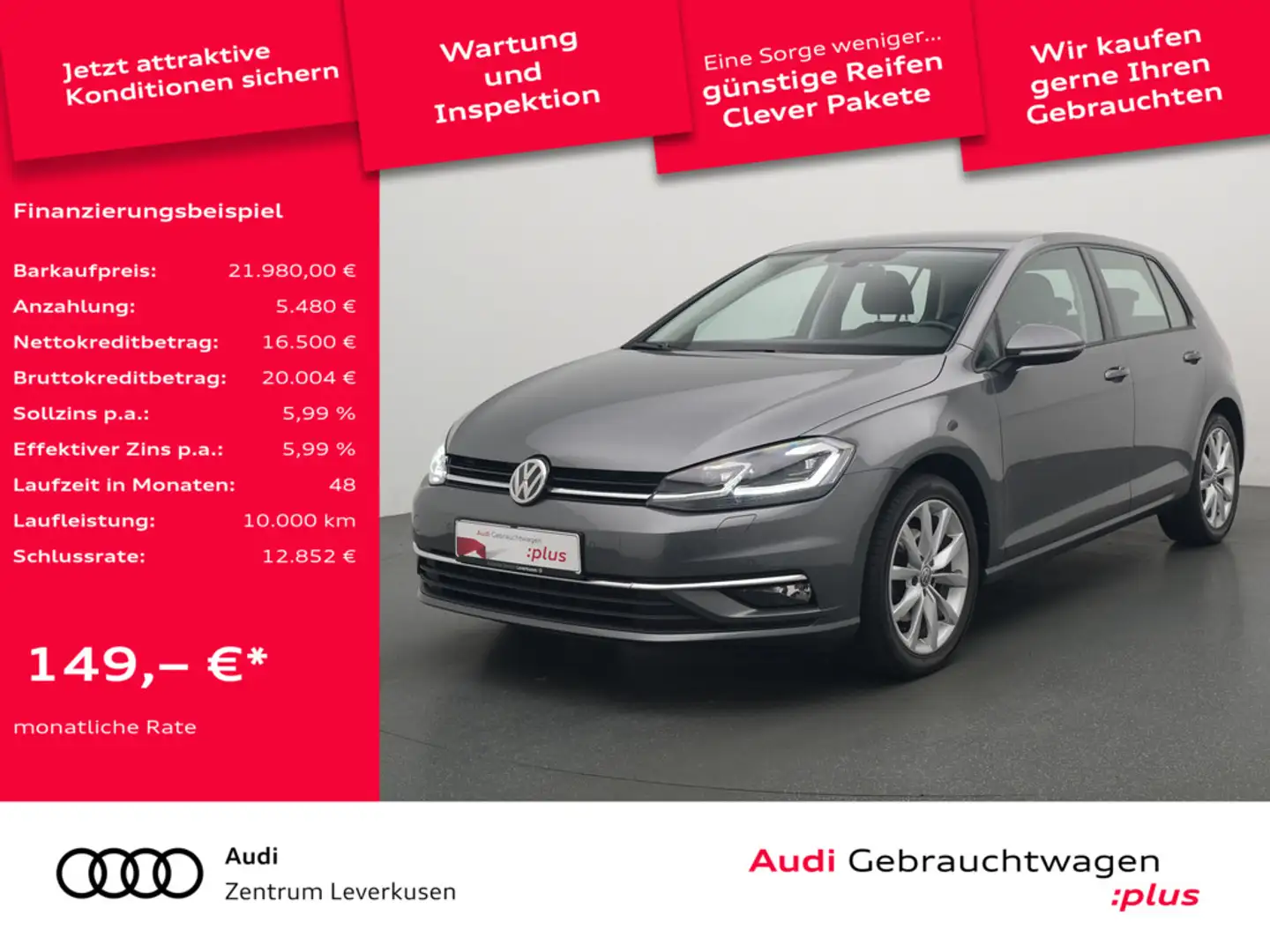 Volkswagen Golf VII Highline DSG PDC NAVI LED APP AHK ACC Schwarz - 1