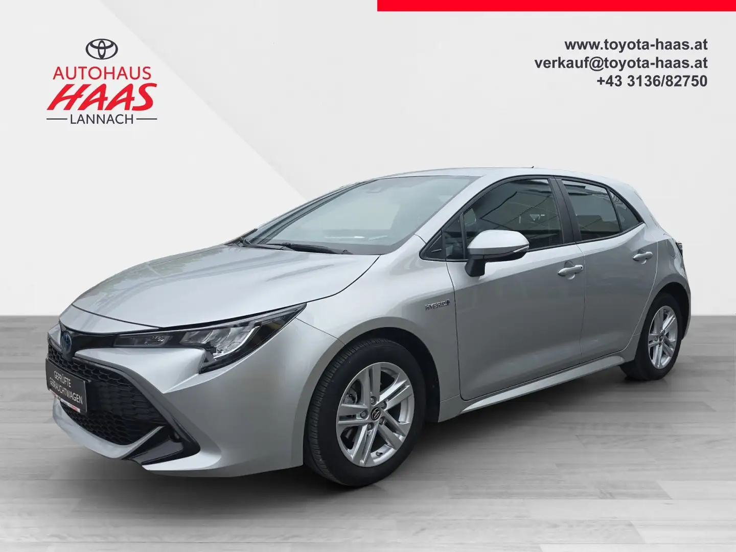 Toyota Corolla 1,8 Hybrid Active Zilver - 1