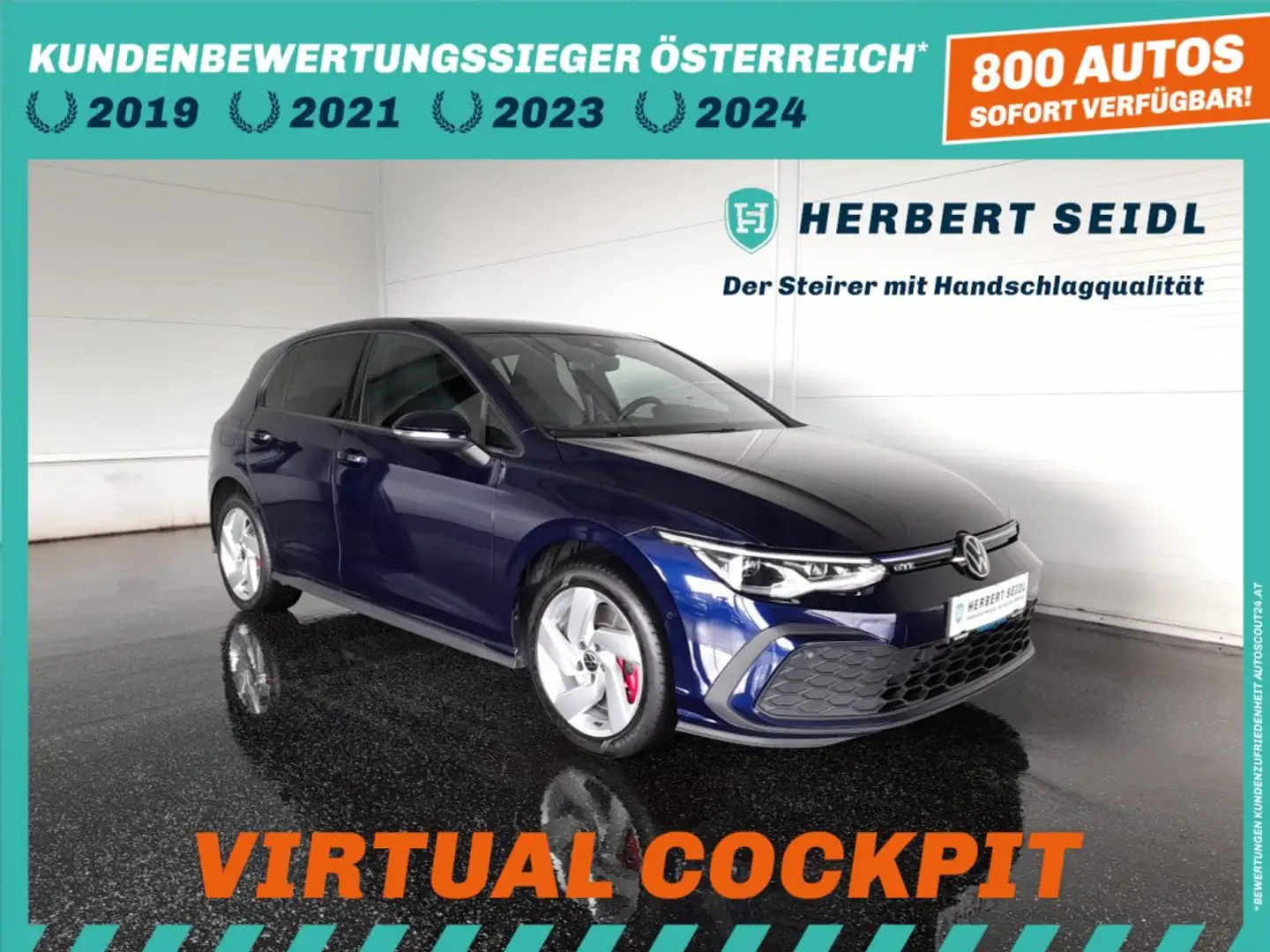 Volkswagen Golf VIII GTE PHEV 150/245 DSG *GTI SITZE / LED+ / VIRTUELL PRO / NAVI / 17 ZOLL / VERKEHRSZEICHENASSIST* Blau - 1