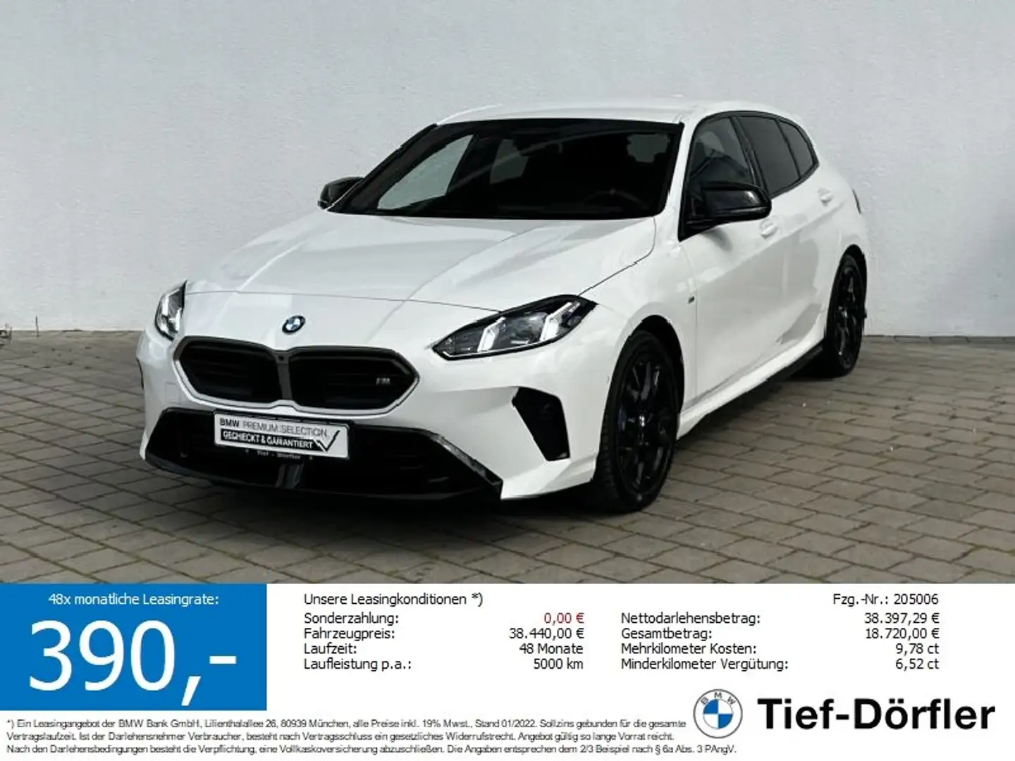 BMW 135 M xDrive SAG AHK/360/MEMO/HUD/K-ZUG/LHZ/PRIVA Blanc - 1