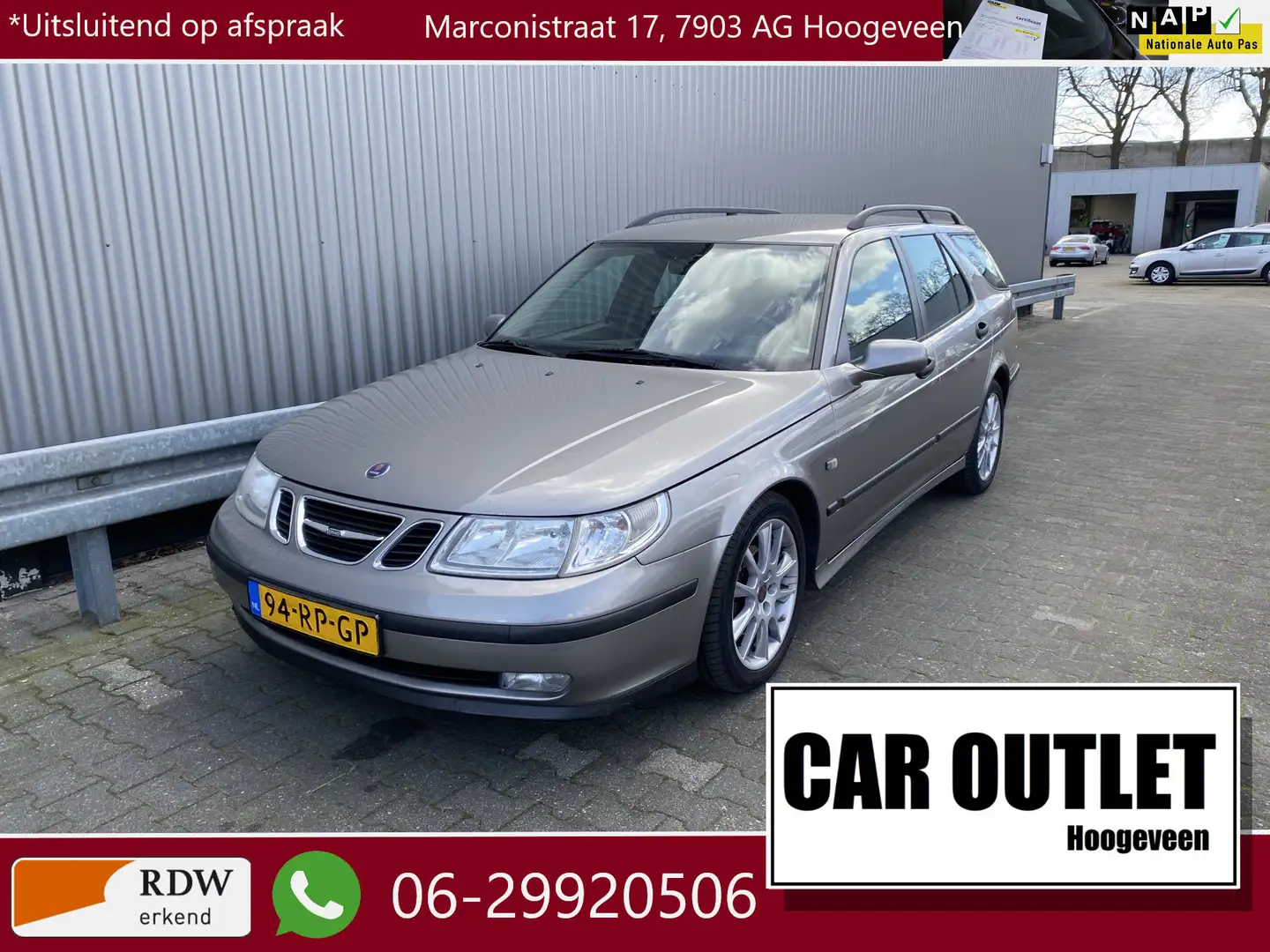 Saab 9-5 Estate 2.0t Linear Business Pack AUTOMAAT, Clima, Gris - 1