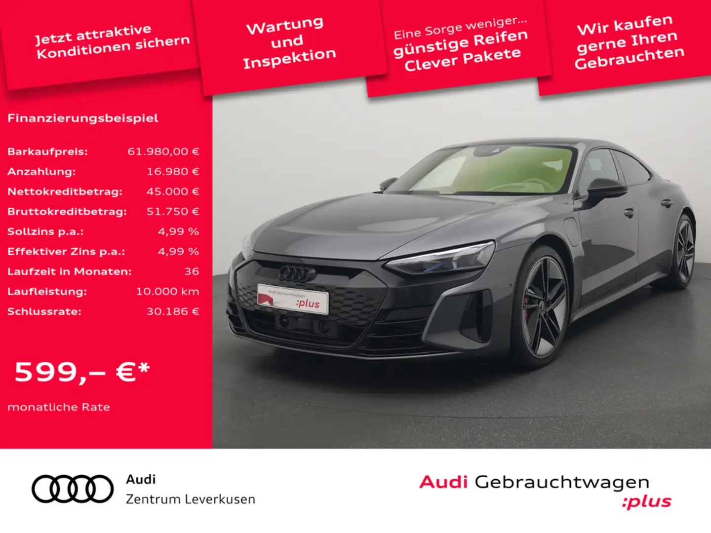 Audi e-tron RS GT LEDER SITZBELÜFTUNG 4XSHZ MEMORY Schwarz - 1