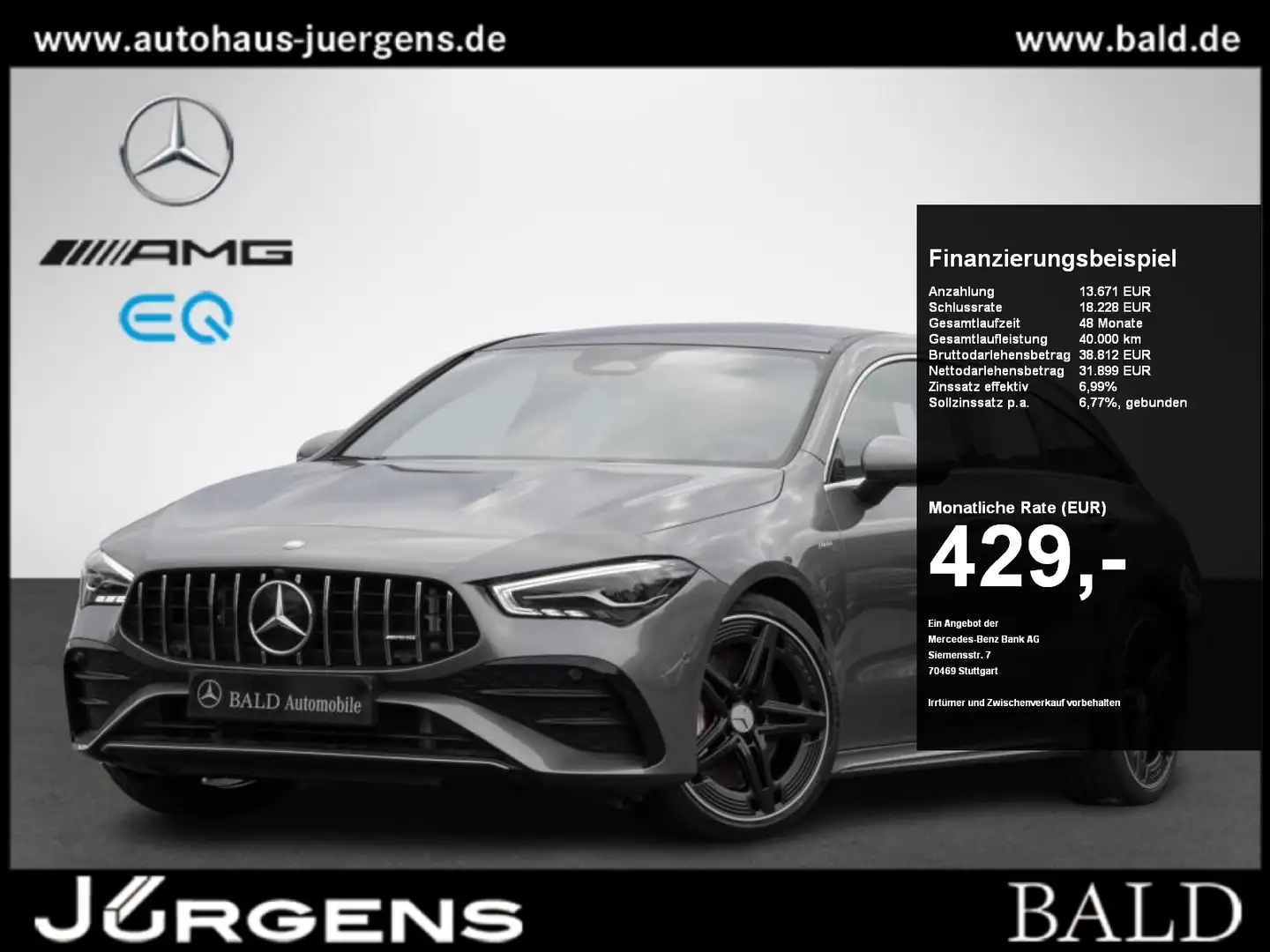 Mercedes-Benz CLA 35 AMG 4M SB Perf-Sitze/Pano/AHK/Sitzklima Gri - 1
