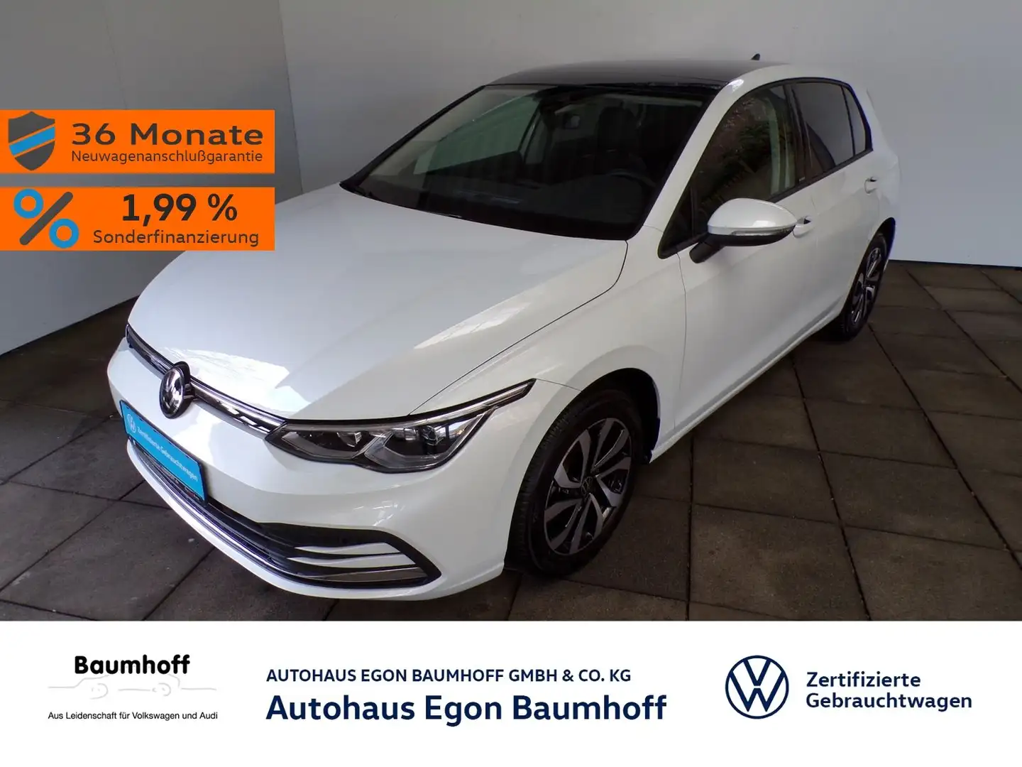 Volkswagen Golf GOLF VIII 1.5 TSI ACTIVE / PANO+KAMERA+APP Weiß - 1